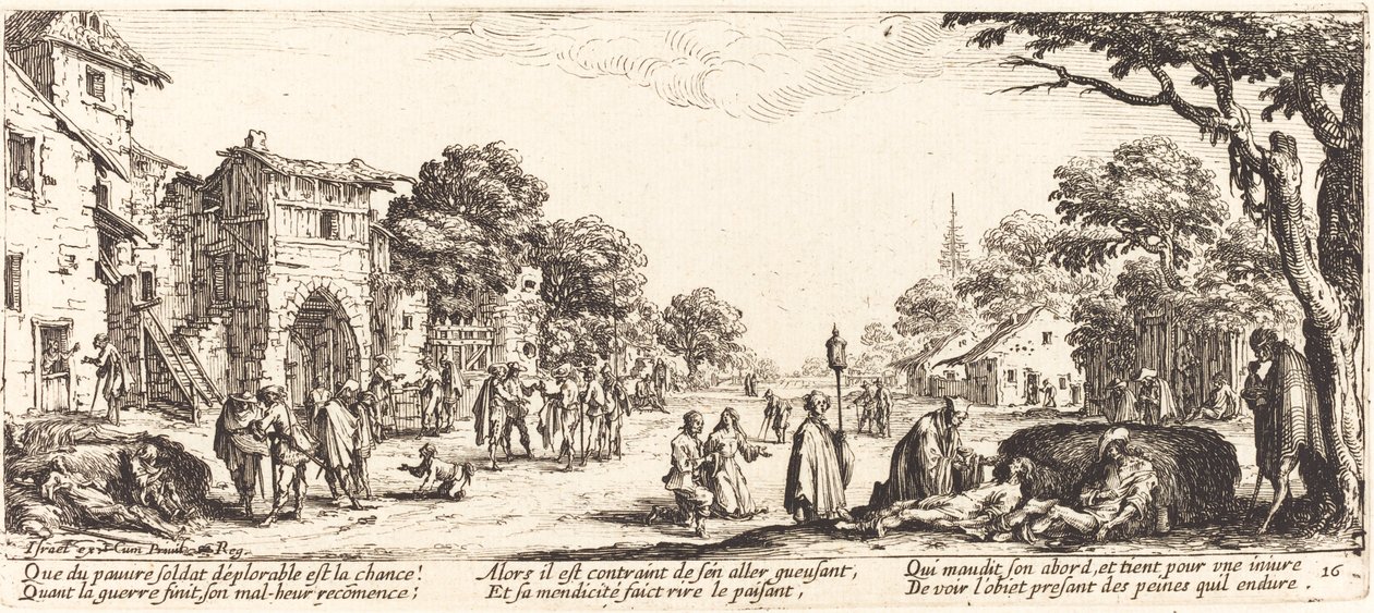 Soldati morenti lungo la strada da Jacques Callot