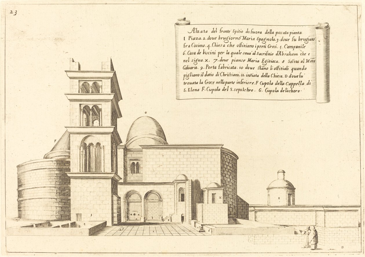 Elevazione di una chiesa da Jacques Callot
