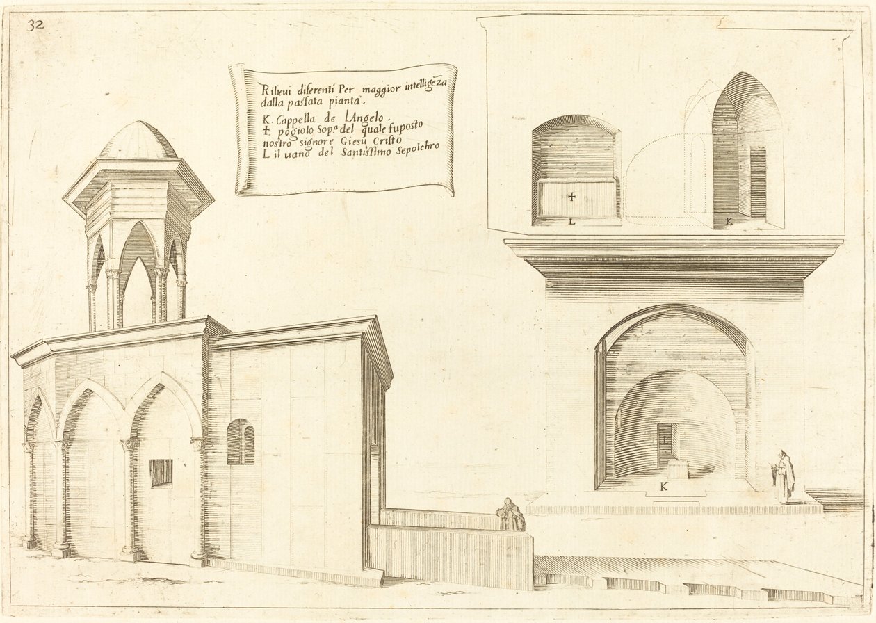 Elevazione della Chiesa del Santo Sepolcro da Jacques Callot