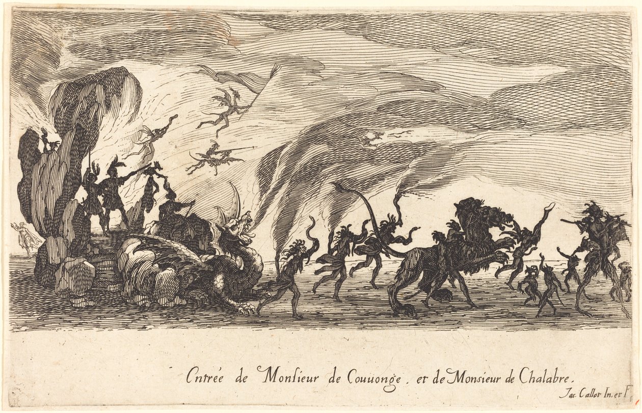 Ingresso di M. de Couvonge e M. de Chalabre da Jacques Callot