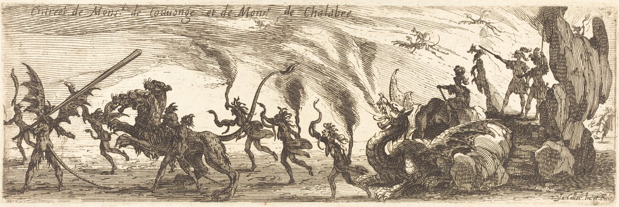 Ingresso di M. de Couvonge e M. de Chalabre [piatto extra] da Jacques Callot
