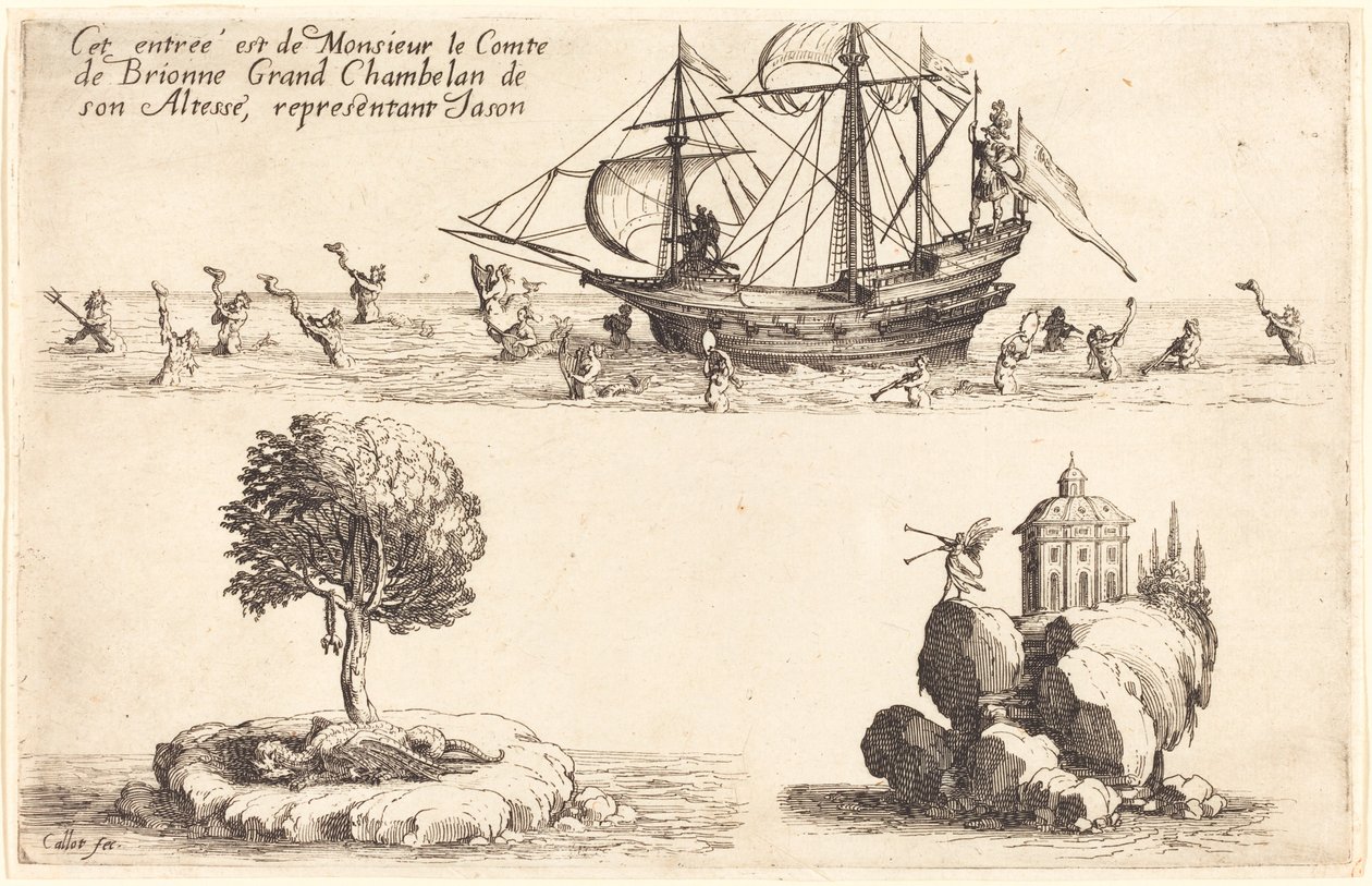 Ingresso del conte di Brionne, Gran Ciambellano di Sua Altezza, rappresentante Giasone da Jacques Callot