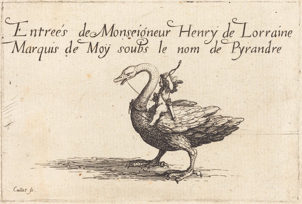 Ingresso di Monseigneur Henry de Lorraine, Marchese de Moy, sotto il Nome di Pirandre da Jacques Callot