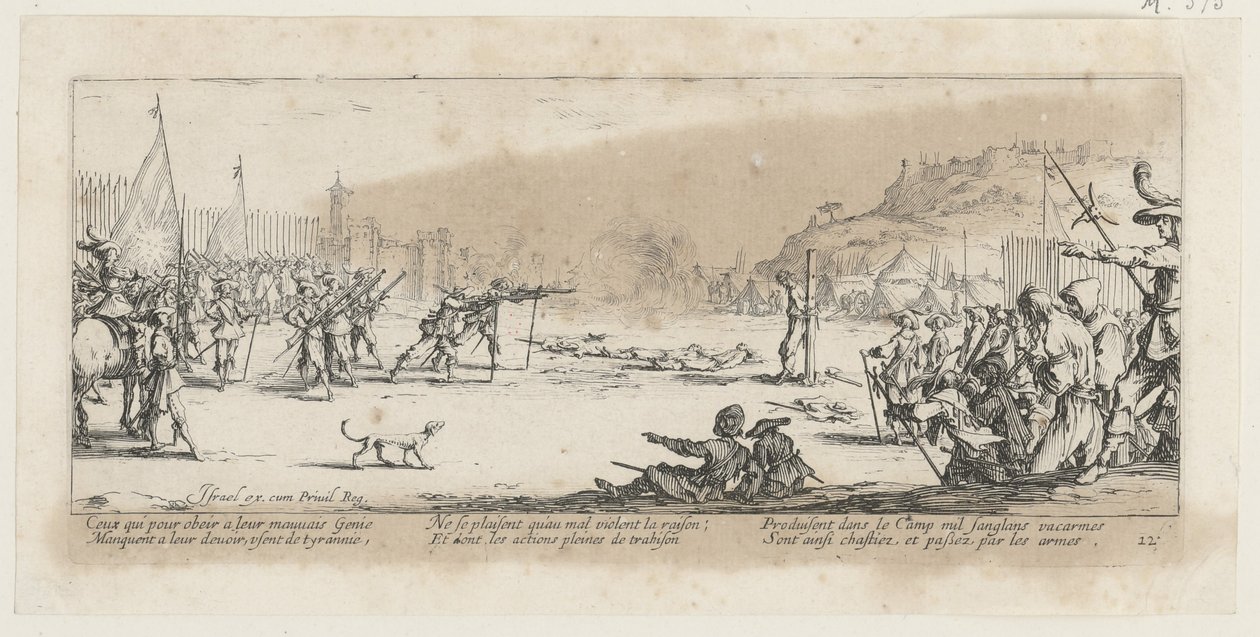 Fucilazione, foglio 12 della serie "Gli orrori della guerra" da Jacques Callot