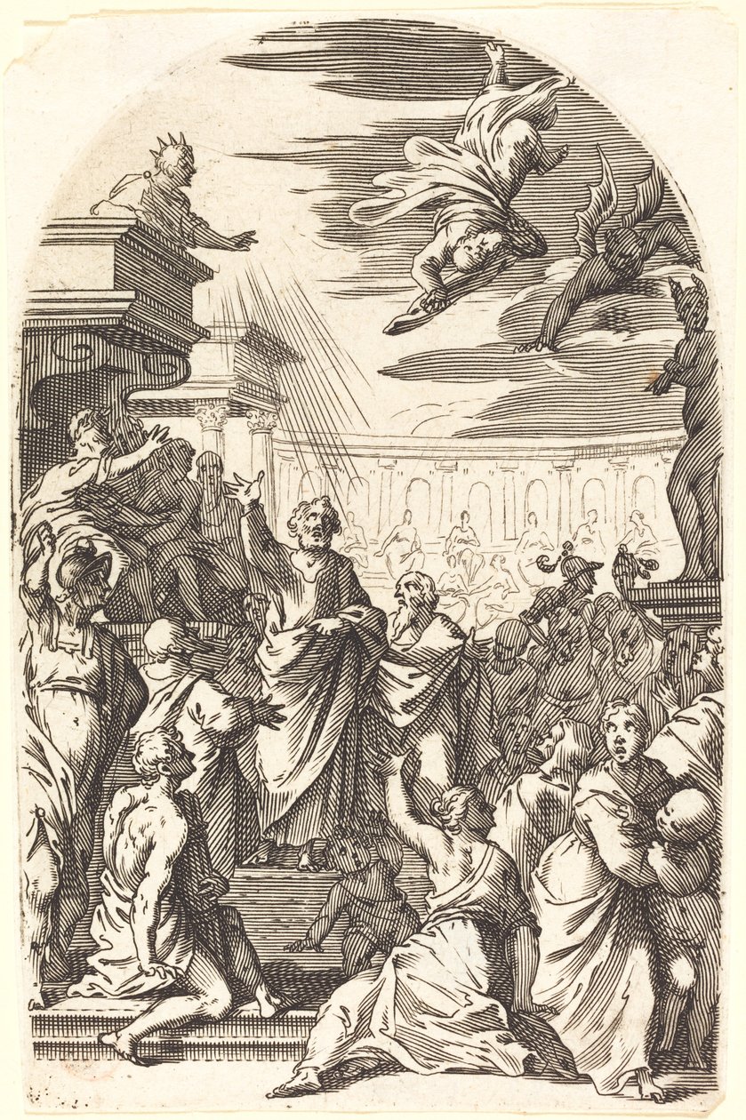 Caduta di Simon Mago da Jacques Callot