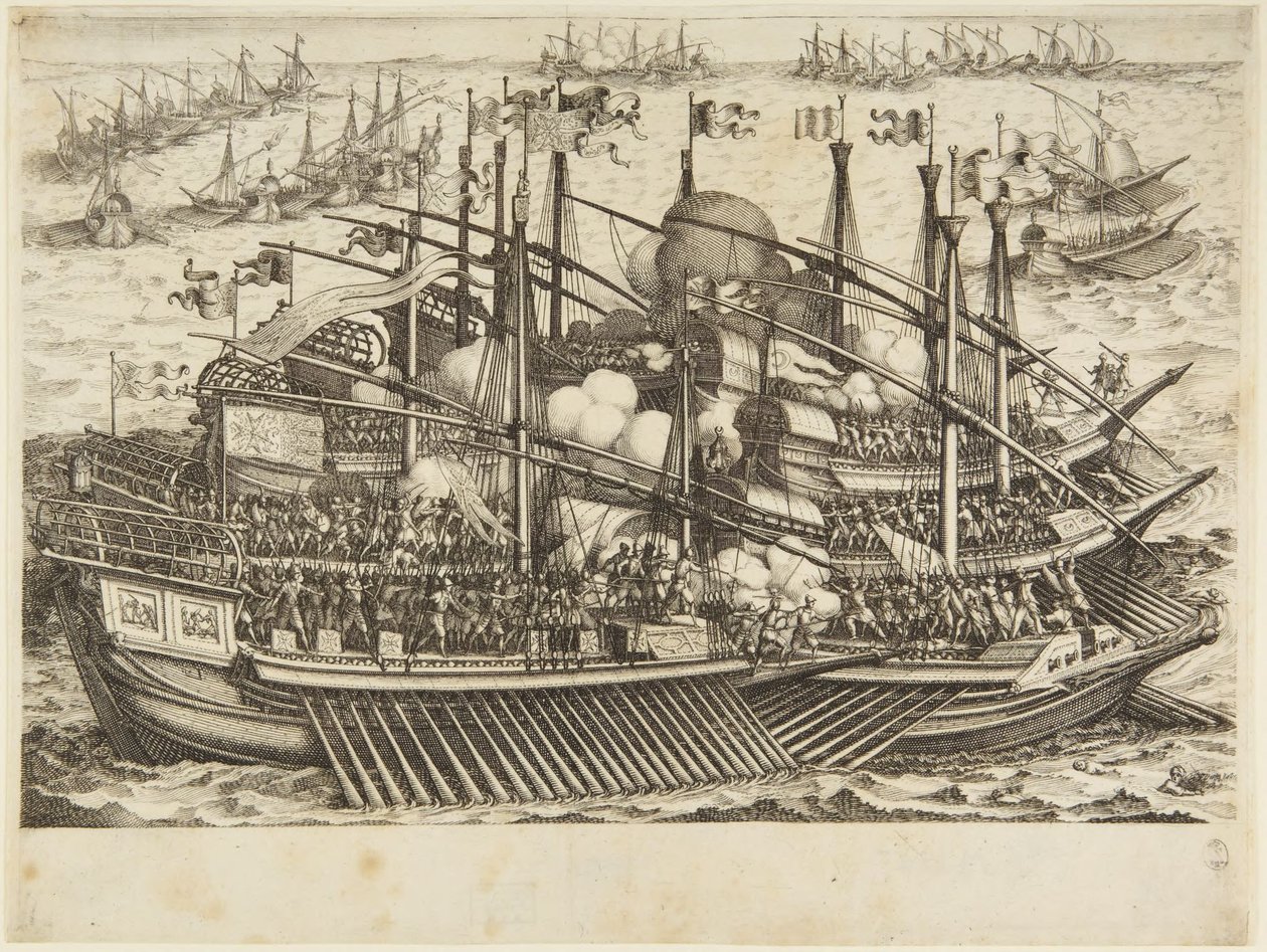 Prima battaglia navale da Jacques Callot