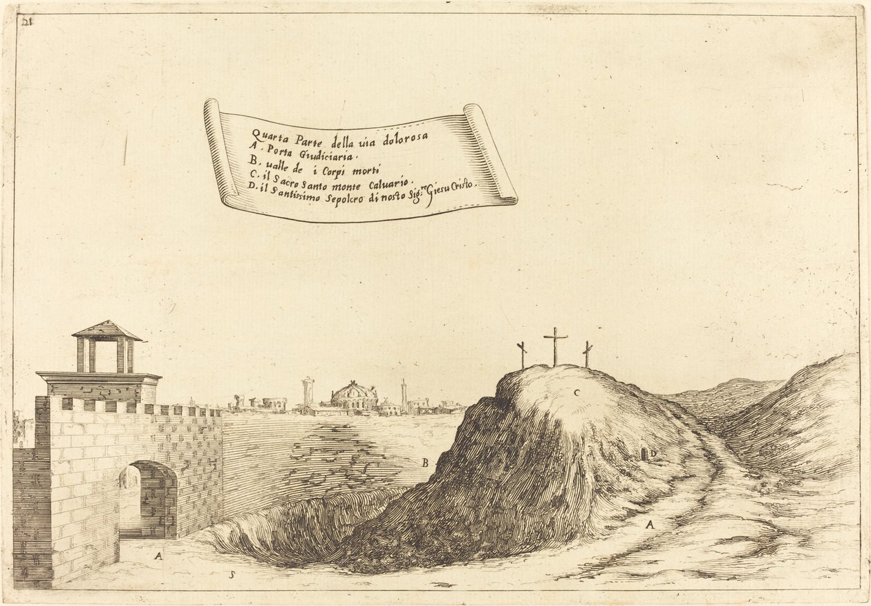 Quattro Parti della Via Dolorosa da Jacques Callot