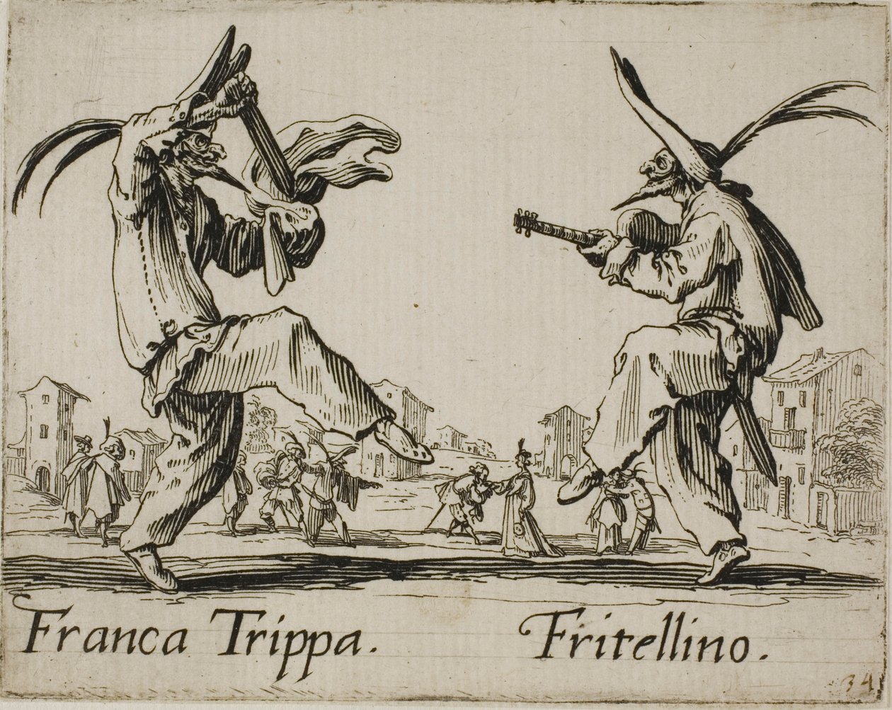 Franca Trippa - Fritellino, plate 23 from Balli di Sfessania da Jacques Callot