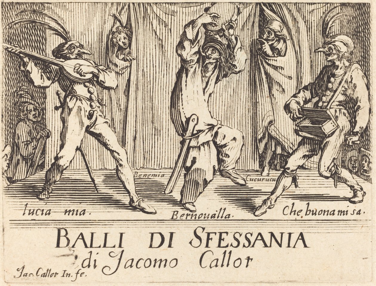 Frontespizio per "Balli di Sfessania" da Jacques Callot