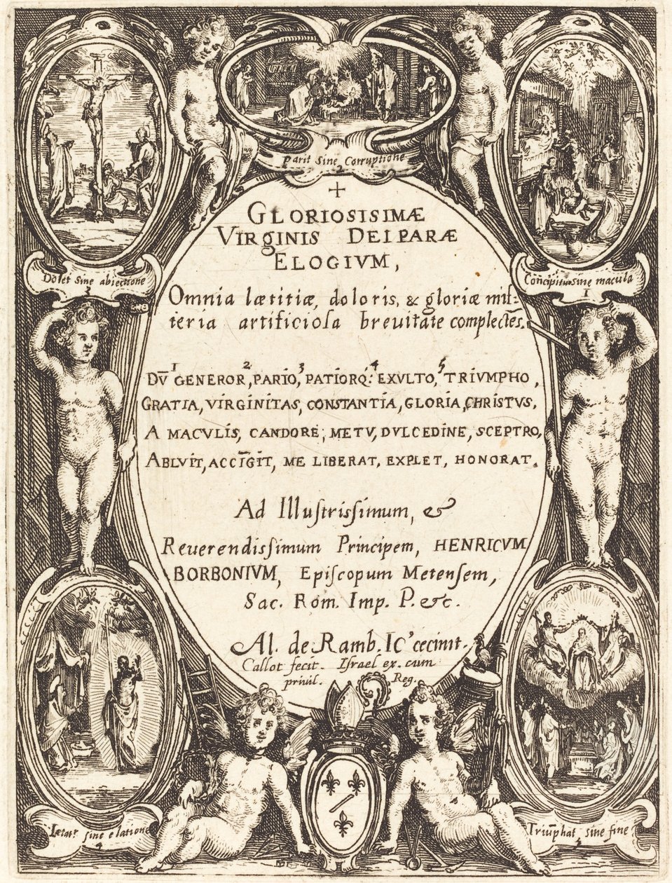 Frontespizio per "Gloriosissimae" da Jacques Callot