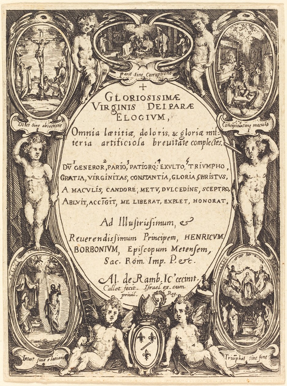 Frontespizio per "Gloriosissimae" da Jacques Callot