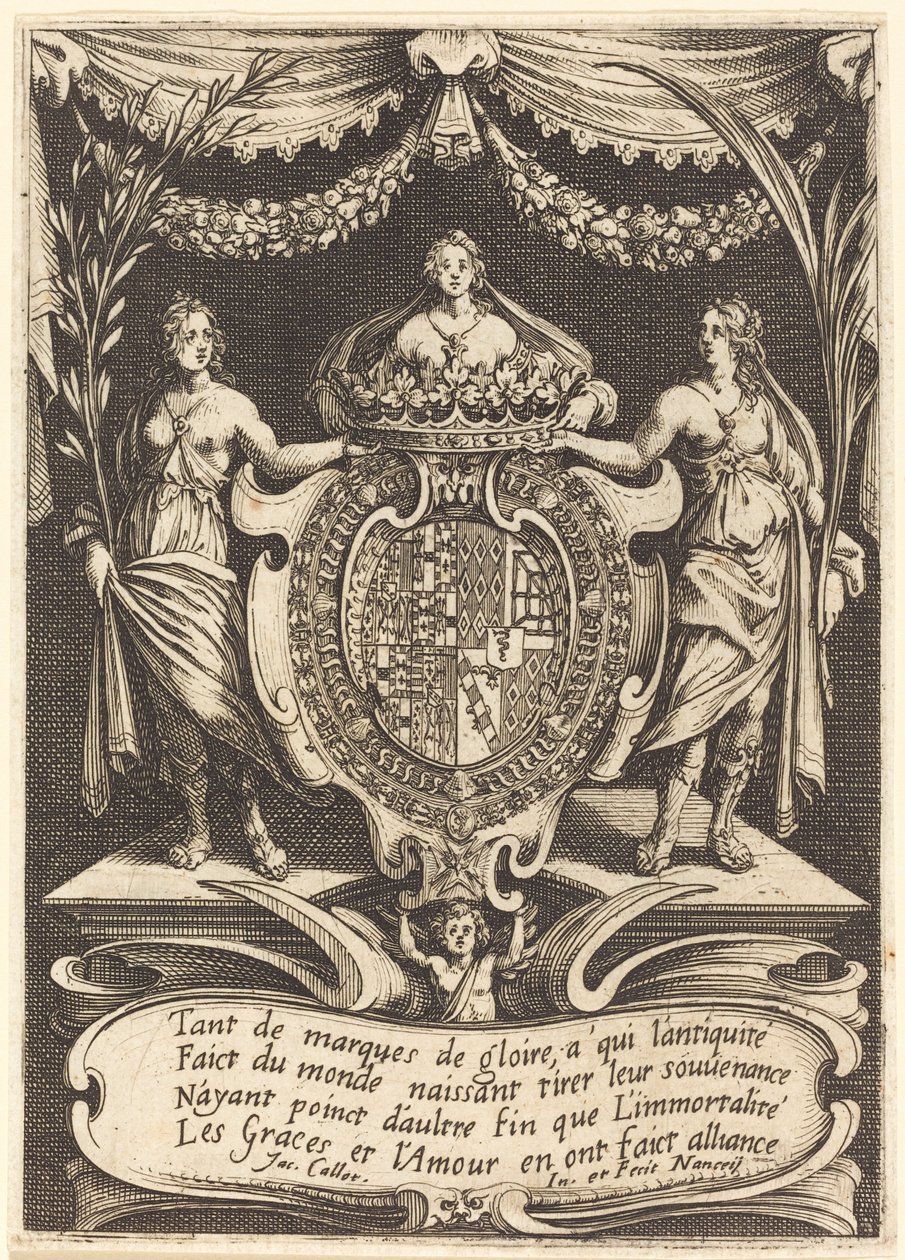 Frontespizio per "Il combattimento alla barriera" da Jacques Callot