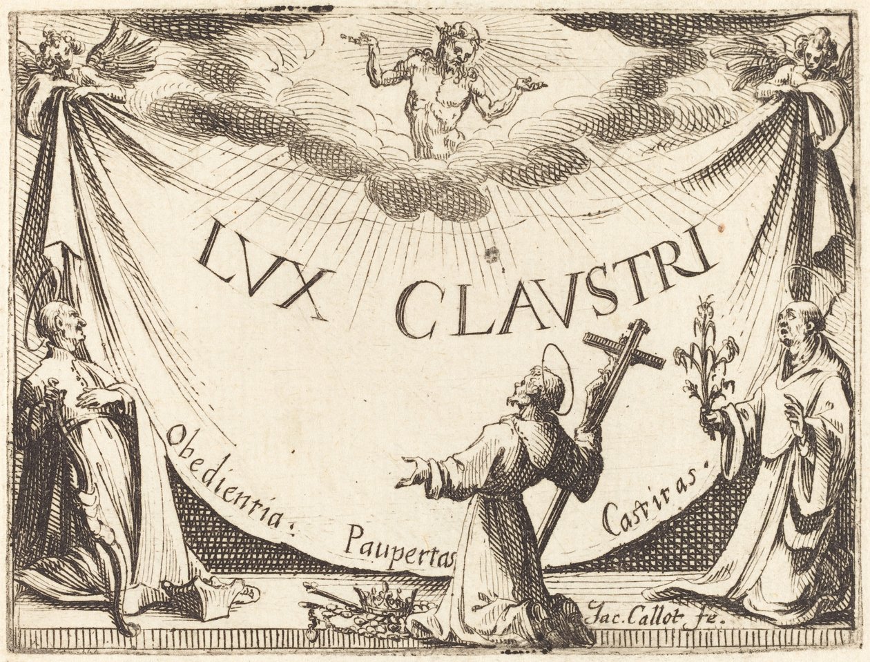 Frontespizio per "La Luce del Chiostro" da Jacques Callot