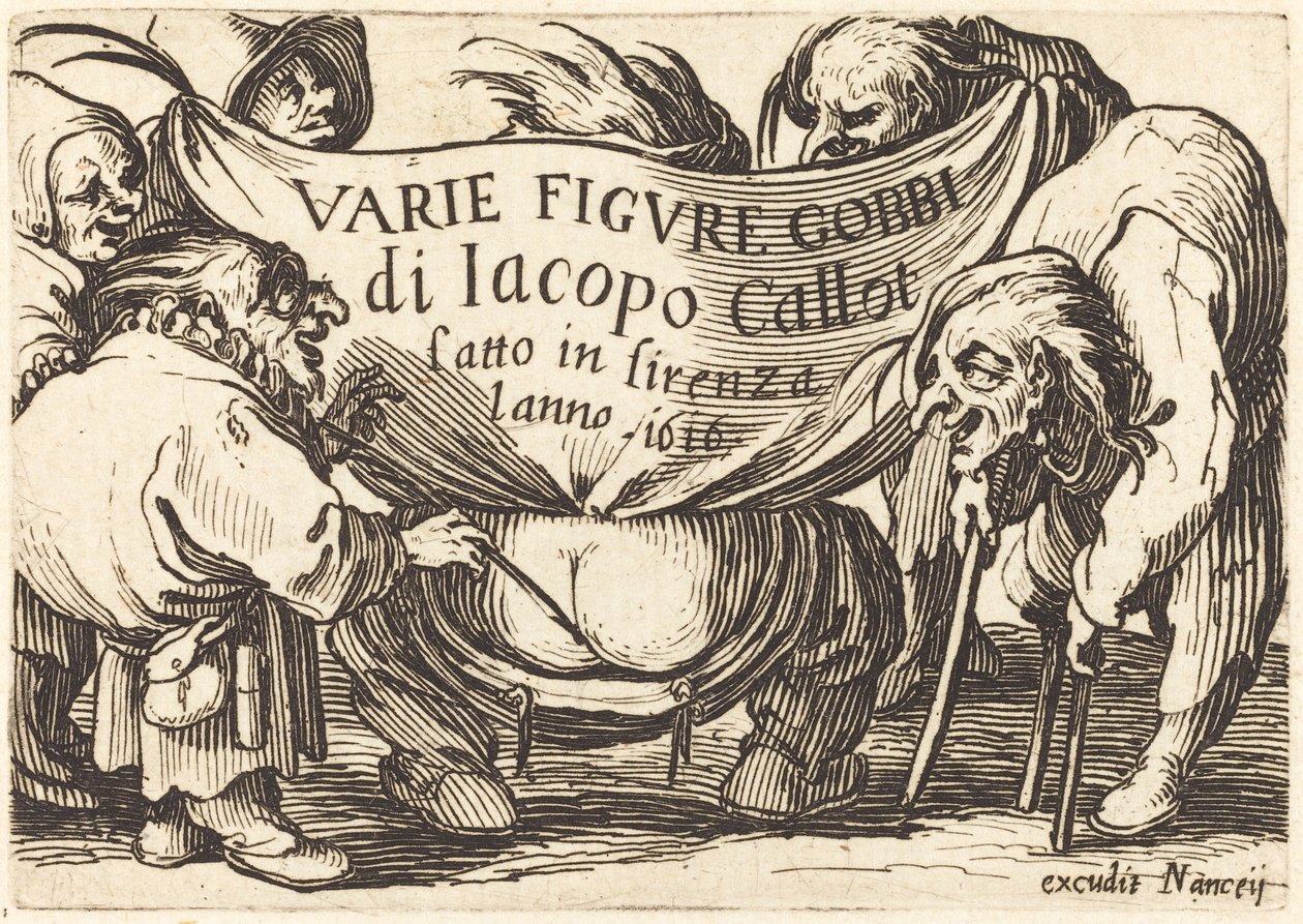 Frontespizio per "Varie Figure Gobbi" da Jacques Callot