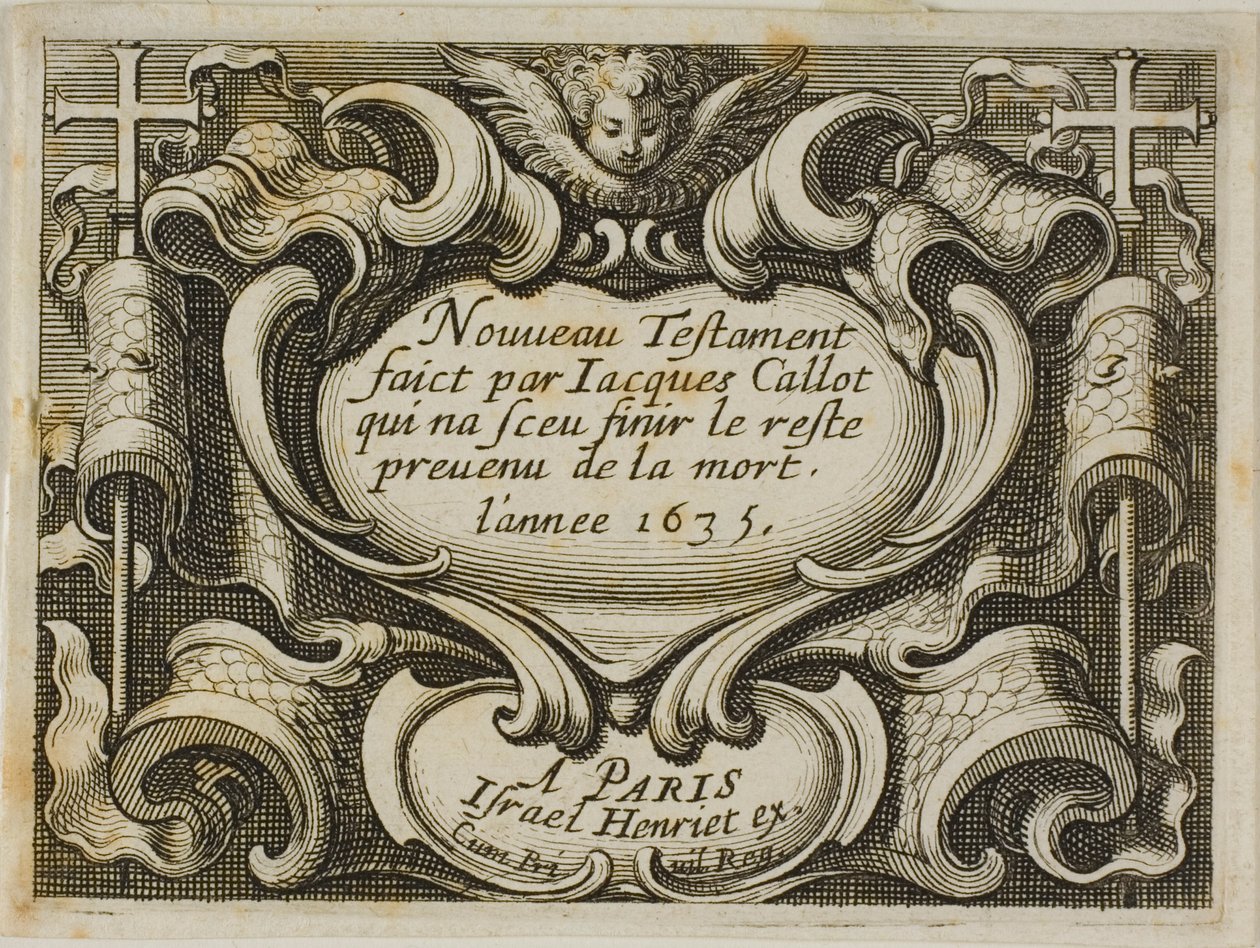 Frontespizio, dal Nuovo Testamento da Jacques Callot