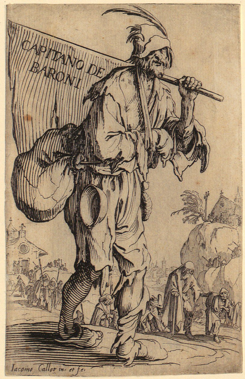 Frontespizio, tavola 1 della serie "I mendicanti" da Jacques Callot