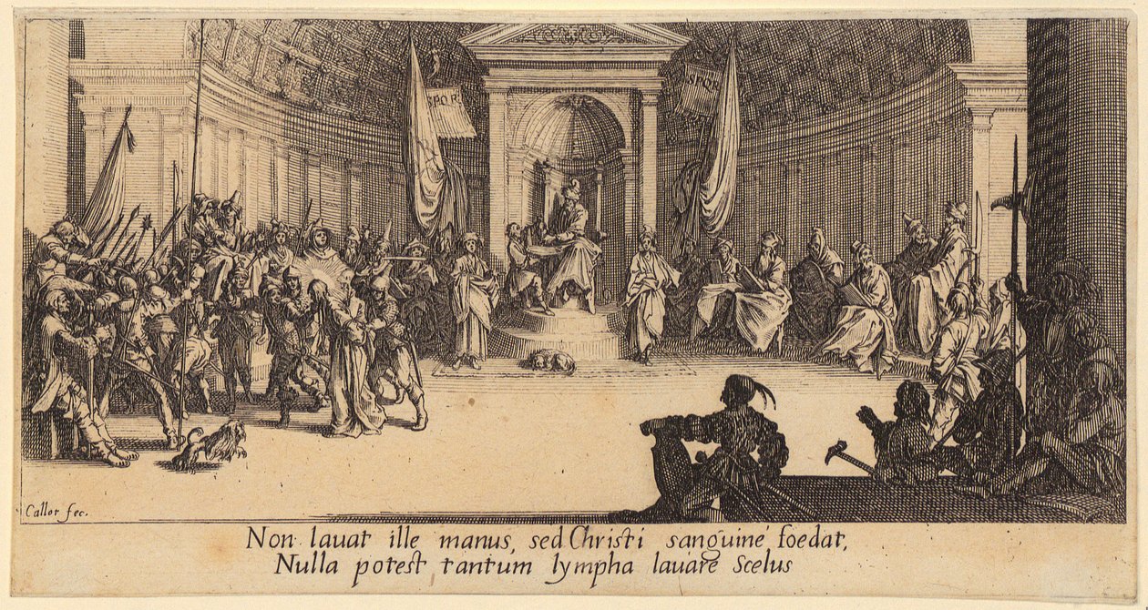 Lavaggio dei piedi, foglio 1 della serie "La Grande Passione" da Jacques Callot
