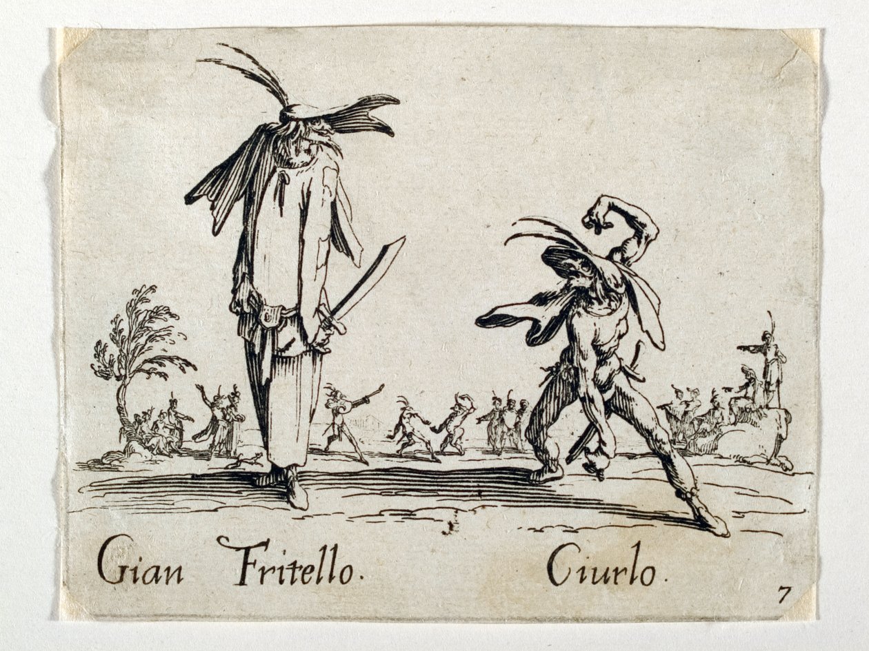 Gian Fritello and Ciurlo, figures from the Commedia dell
