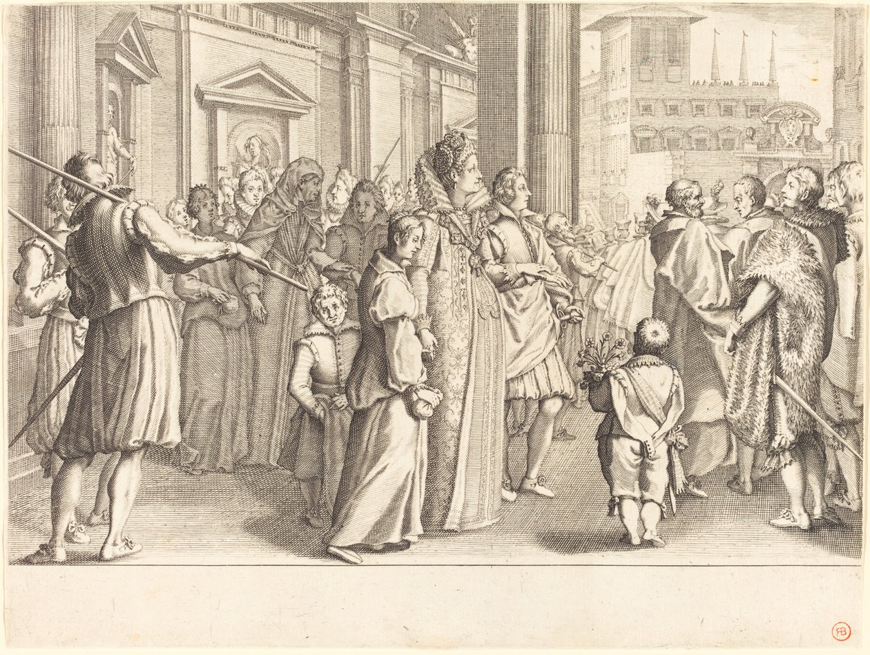 Granduchessa alla processione delle giovani ragazze da Jacques Callot