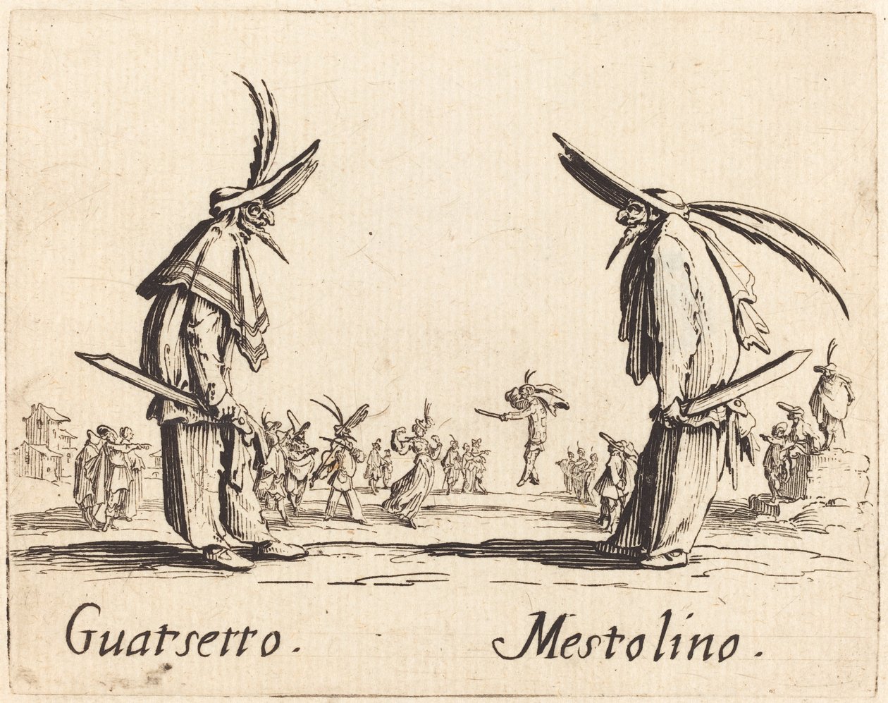 Guatsetto e Mestolino, c. 1622 da Jacques Callot