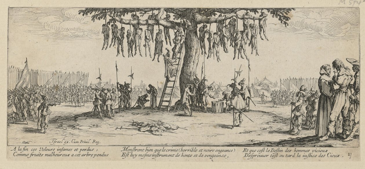 Allestimento, foglio 11 della serie “I grigi della guerra” da Jacques Callot