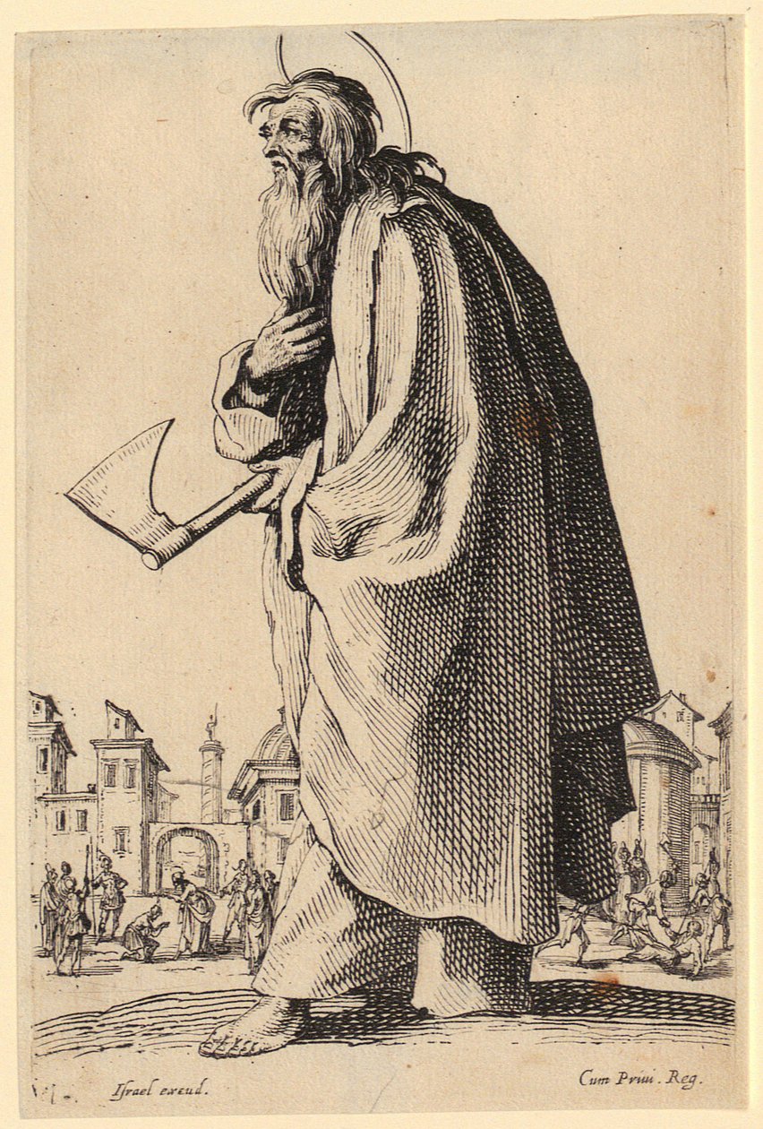 San Bartolomeo, foglio 12 della serie "Gesù, i dodici apostoli e Maria" da Jacques Callot