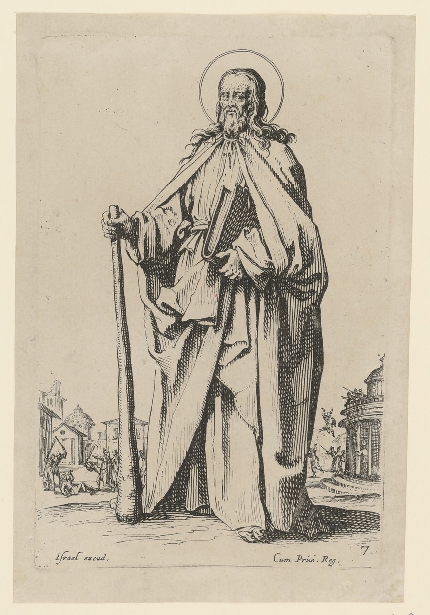 San Giacomo il Minore, foglio 9 della serie "Gesù, i dodici apostoli e Maria" da Jacques Callot