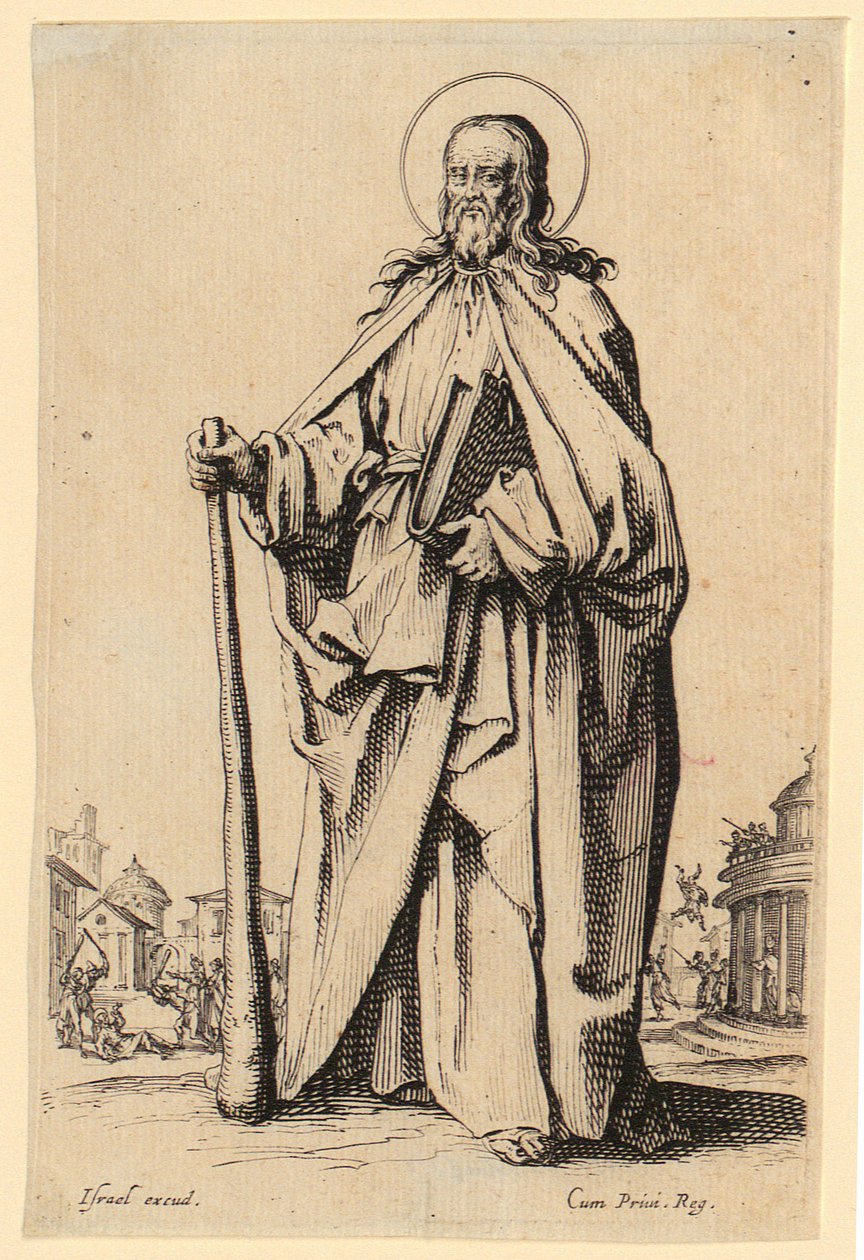San Giacomo il Minore, tavola 9 della serie «Gesù, i dodici apostoli e Maria» da Jacques Callot