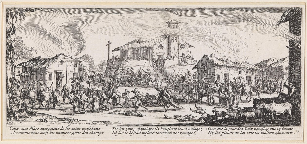 La fuga con il bottino da Jacques Callot