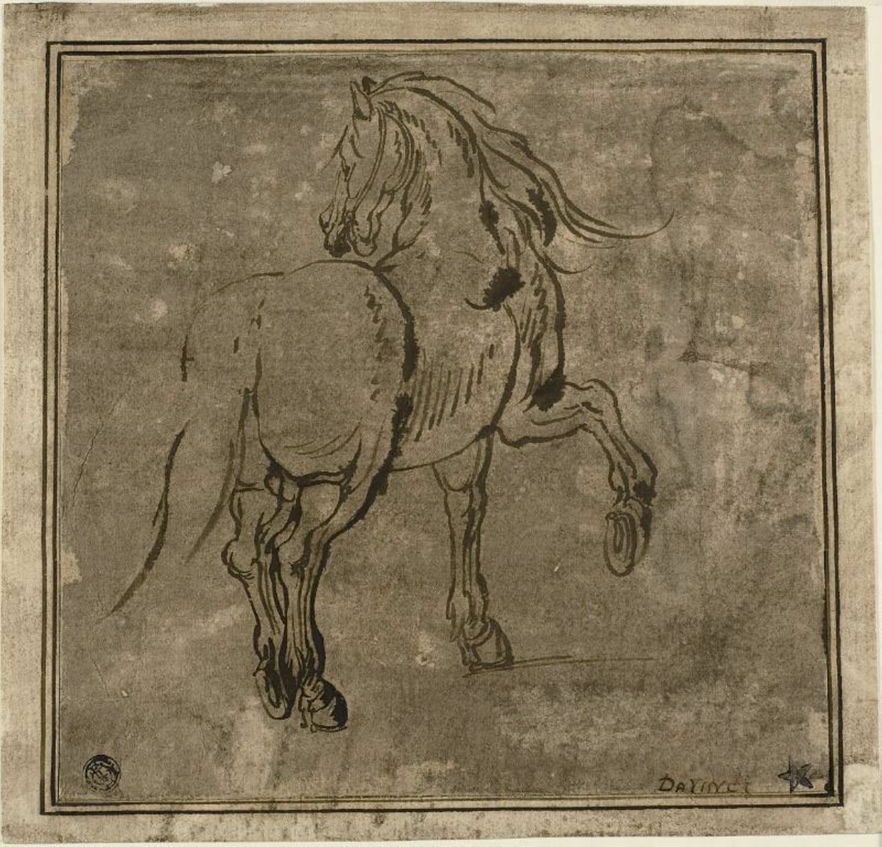 Cavallo, Visto da Tre Quarti dal Retro da Jacques Callot