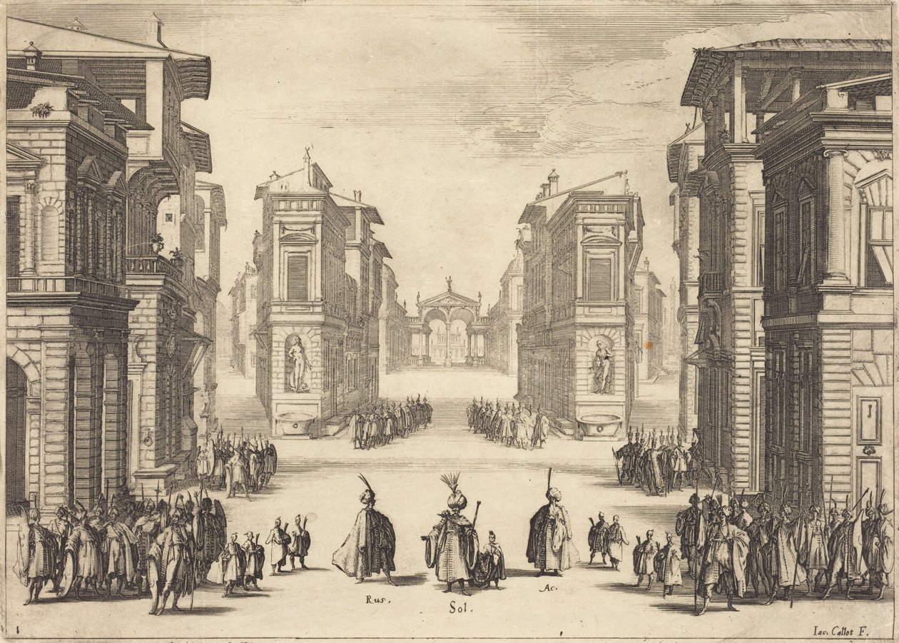 Il Solimano, Act I da Jacques Callot