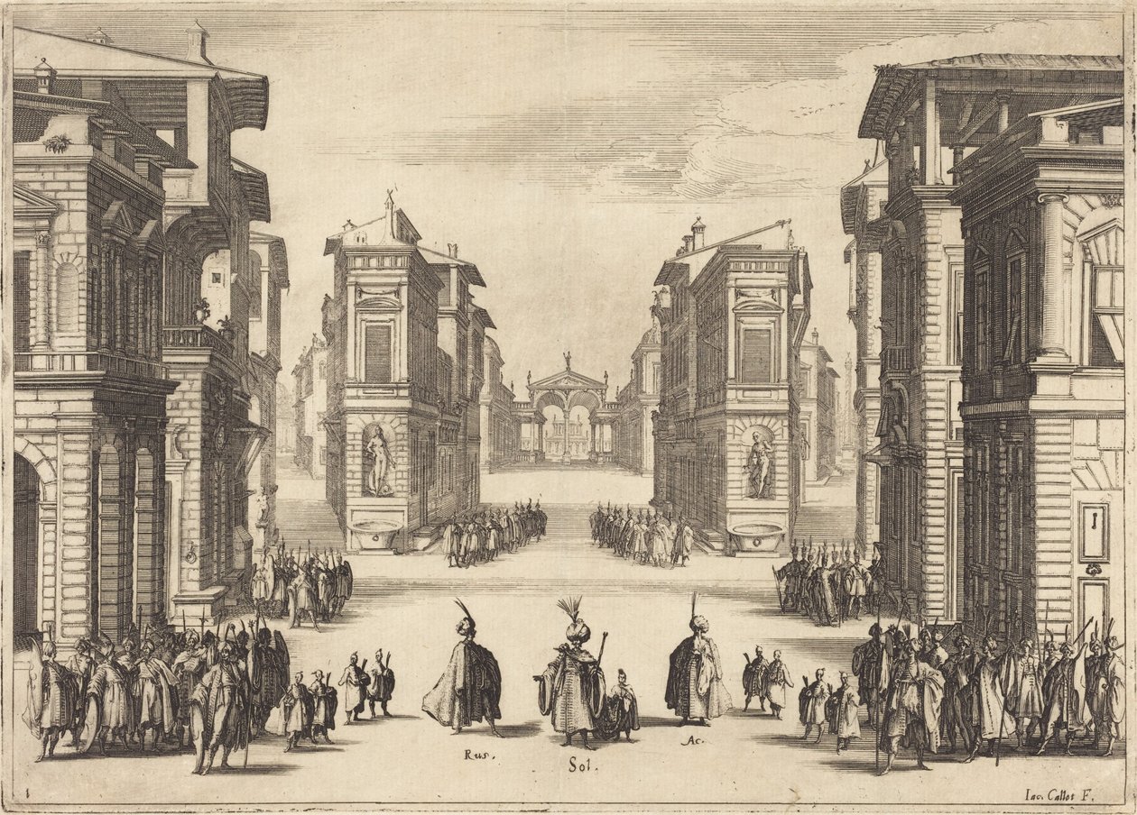 Il Solimano, Act I da Jacques Callot