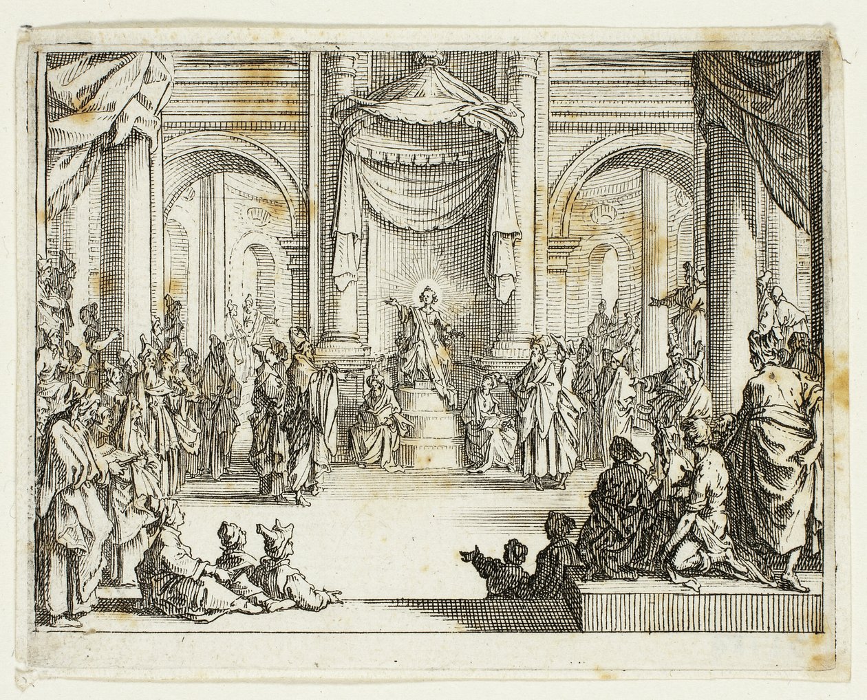 Gesù tra i dottori, dal Nuovo Testamento da Jacques Callot