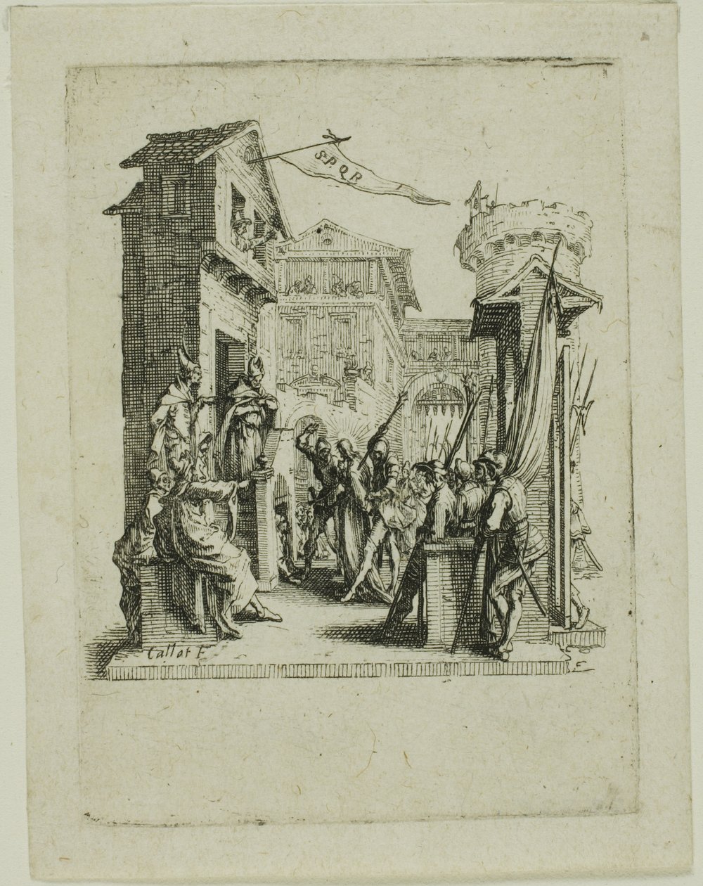 Gesù Davanti a Caifa, dalla Piccola Passione da Jacques Callot