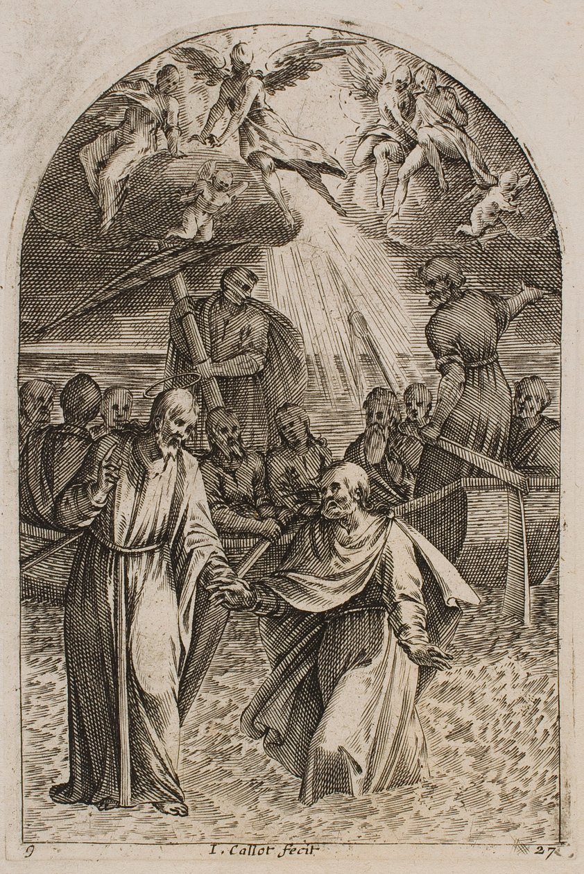 Gesù e san Pietro camminano sull