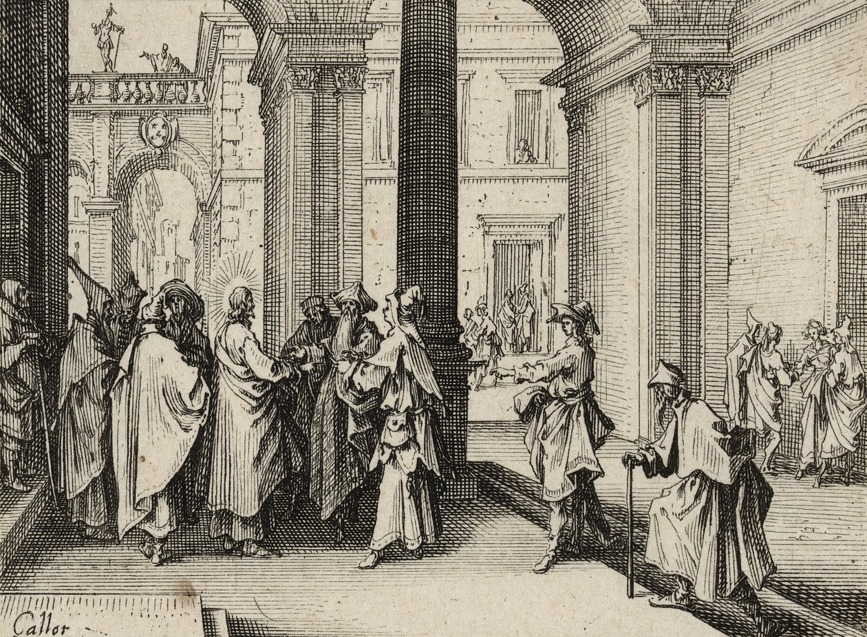 Gesù e i dottori della legge da Jacques Callot
