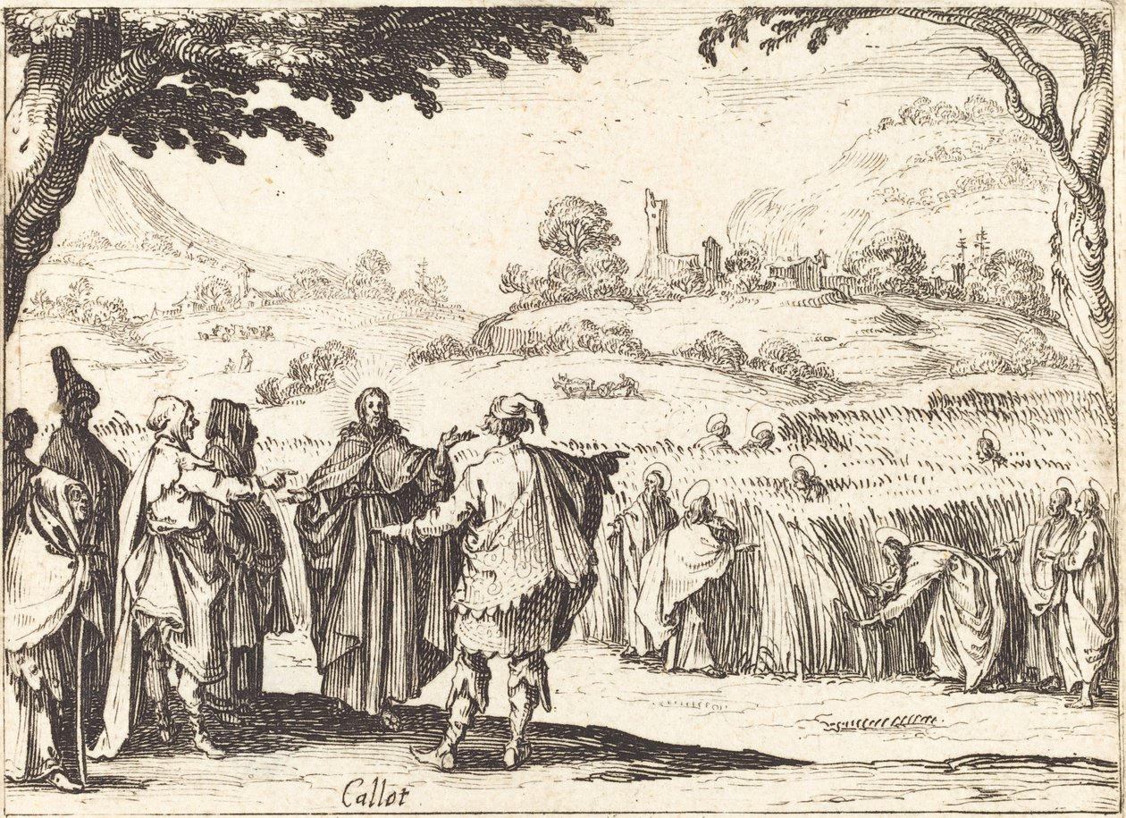 Gesù con i farisei da Jacques Callot