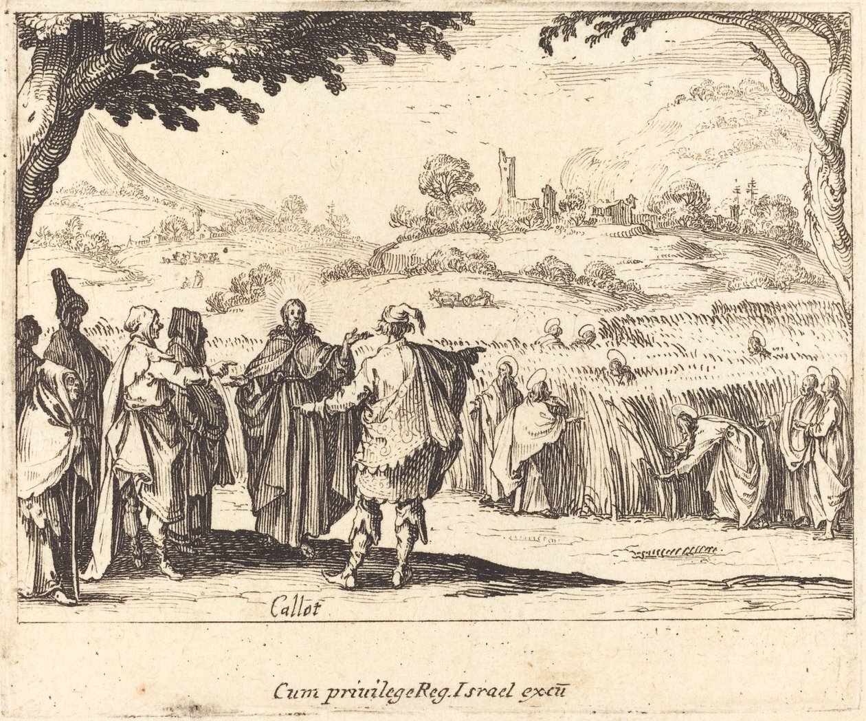 Gesù con i farisei da Jacques Callot