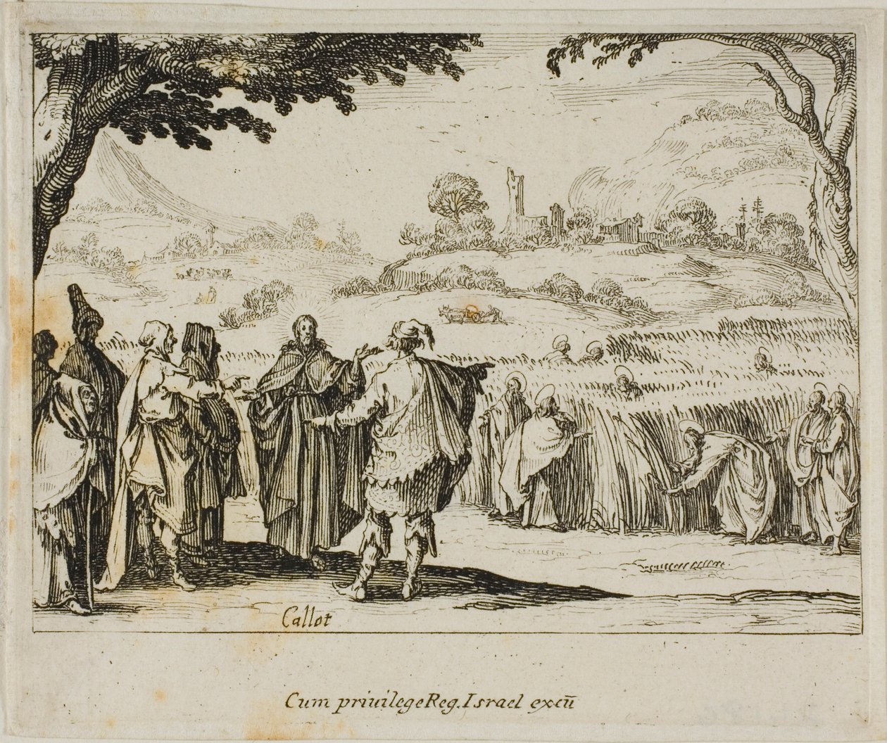 Gesù con i farisei, dal Nuovo Testamento da Jacques Callot