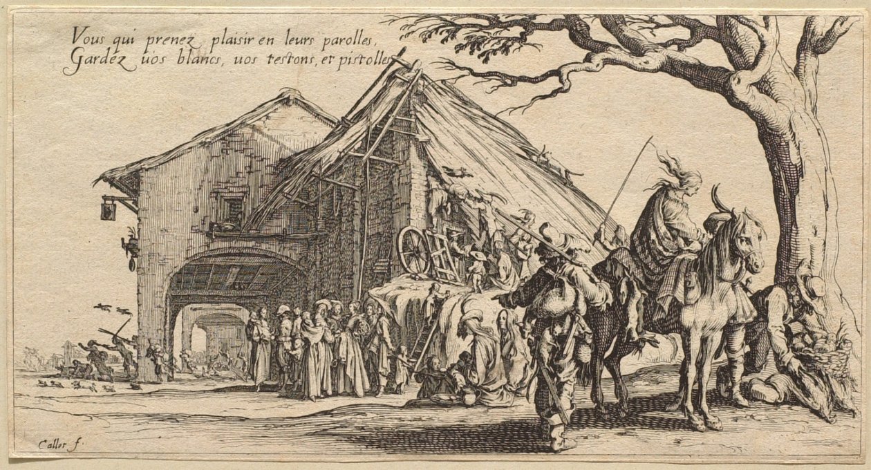 La sosta degli zingari: I predicatori di fortuna da Jacques Callot