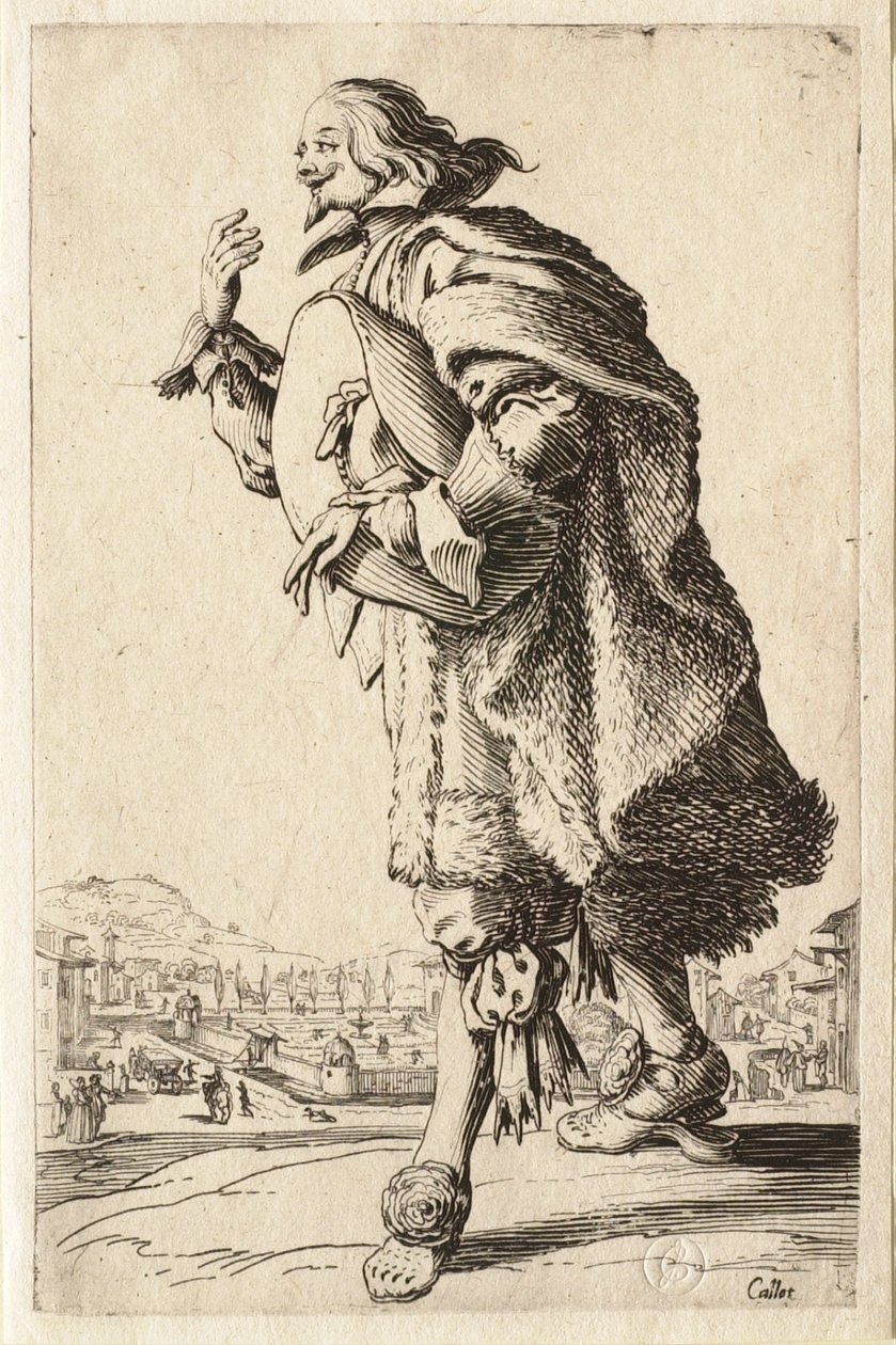 La nobiltà: Il gentiluomo che saluta tenendo il cappello sotto il braccio da Jacques Callot