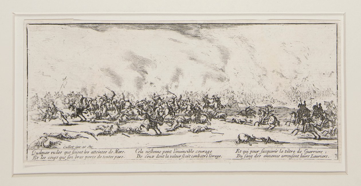 La battaglia, tavola 3 dalla serie Le grandi miserie della guerra da Jacques Callot