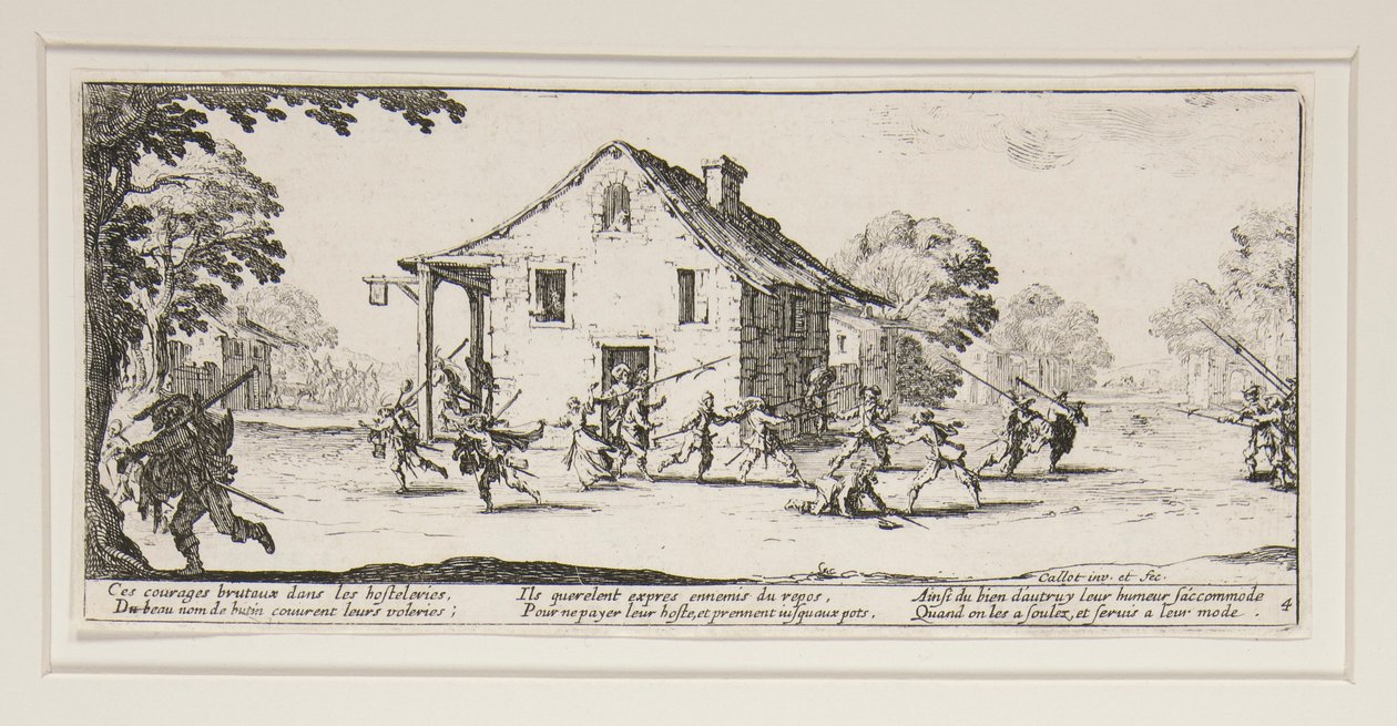 La maraude, placca 4 dalla serie Les grandes misères de la guerre da Jacques Callot