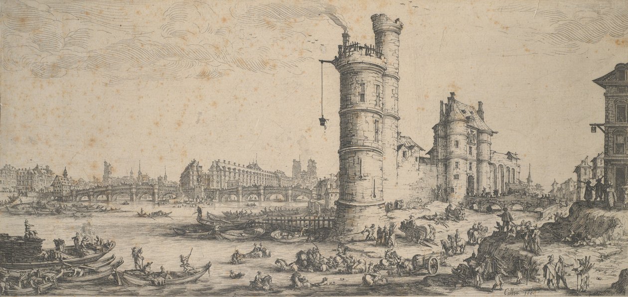 Il Pont Neuf, Parigi da Jacques Callot