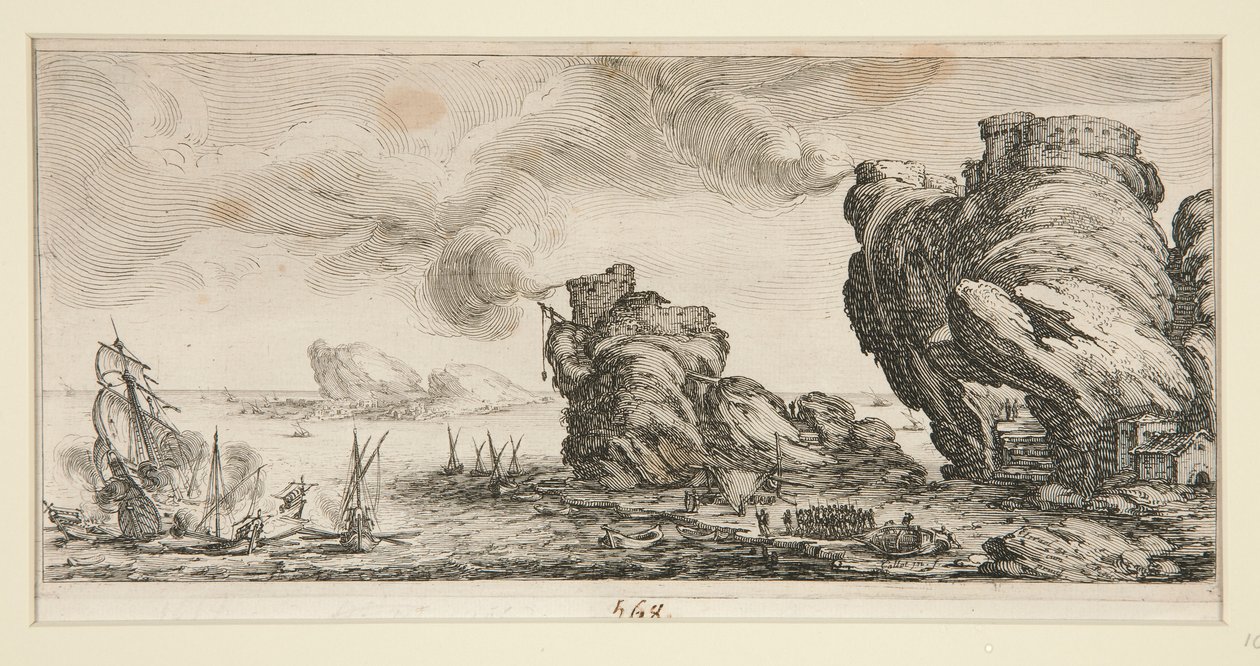 Battaglia navale, da Paesaggi per Giovanni de Medici da Jacques Callot