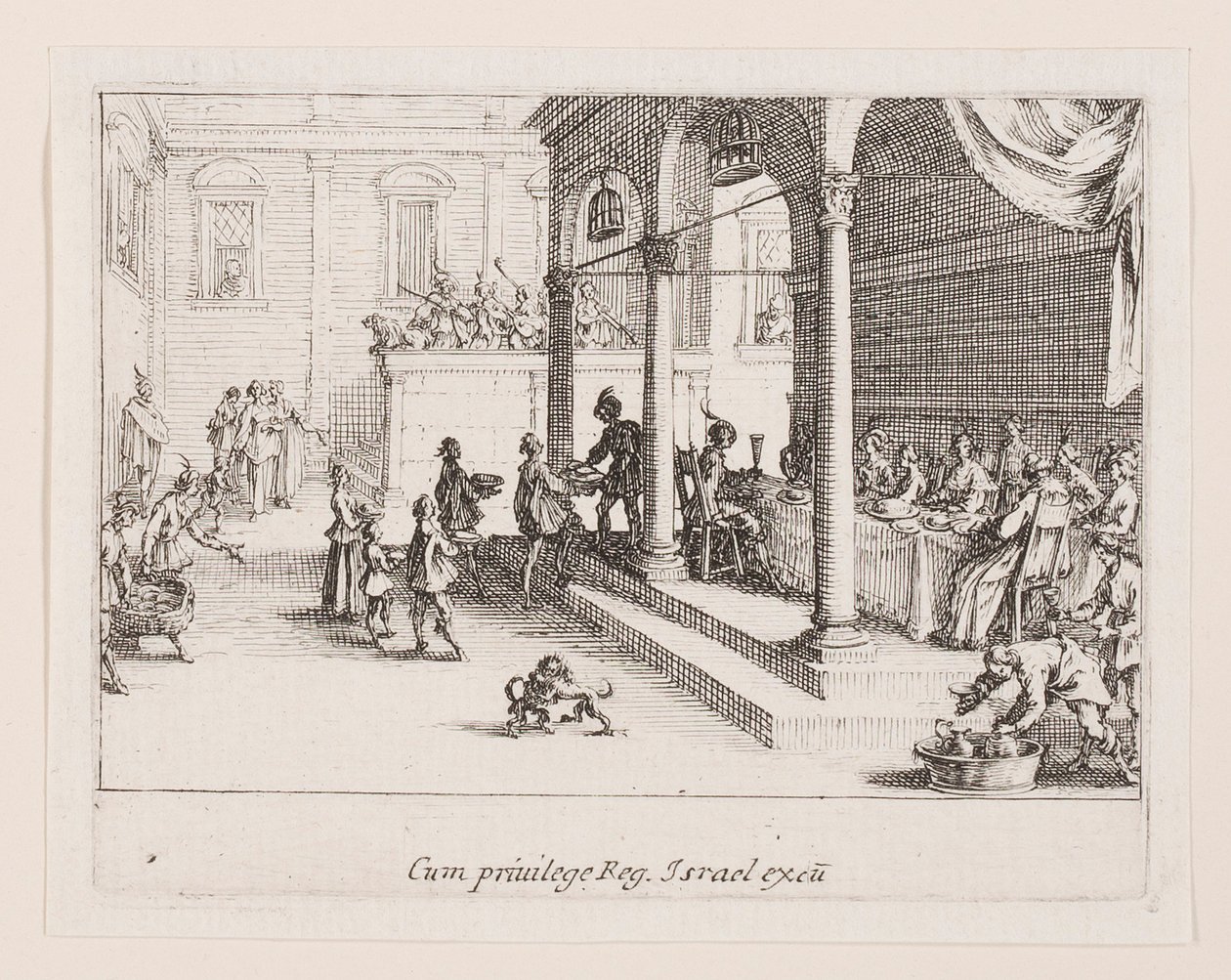 Le festin (Il banchetto), dalla serie La vie de l da Jacques Callot