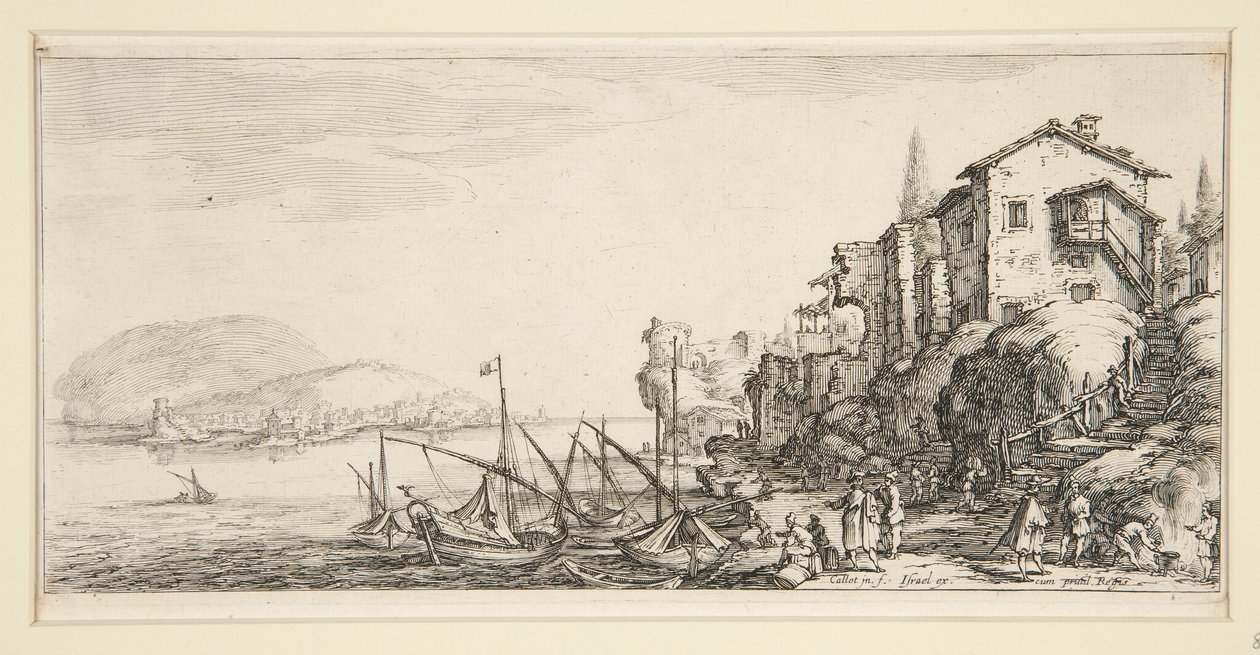 Il piccolo porto, da Paesaggi per Giovanni de Medici da Jacques Callot