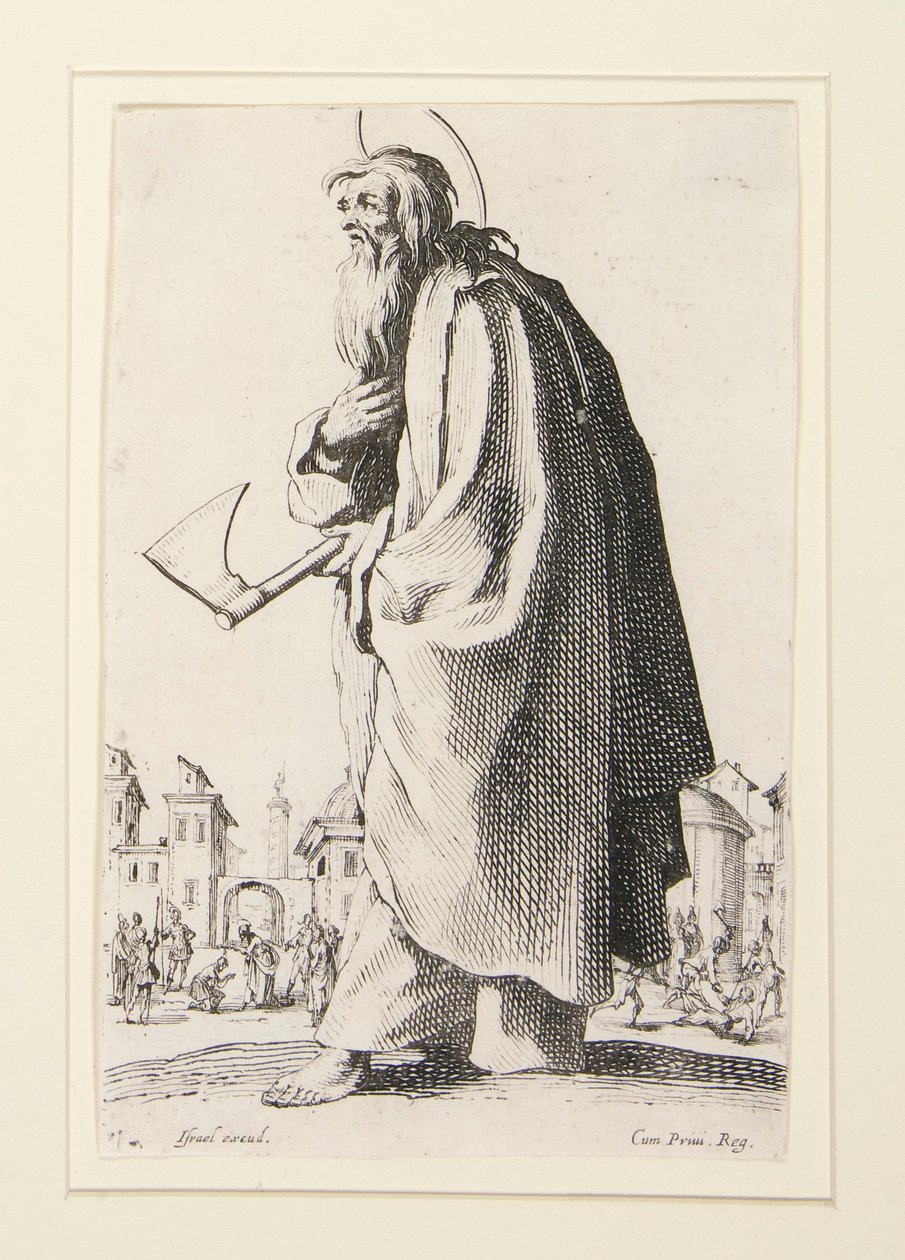 I grandi apostoli in piedi, rappresentanti il Salvatore, la Beata e i santi apostoli Maria da Jacques Callot