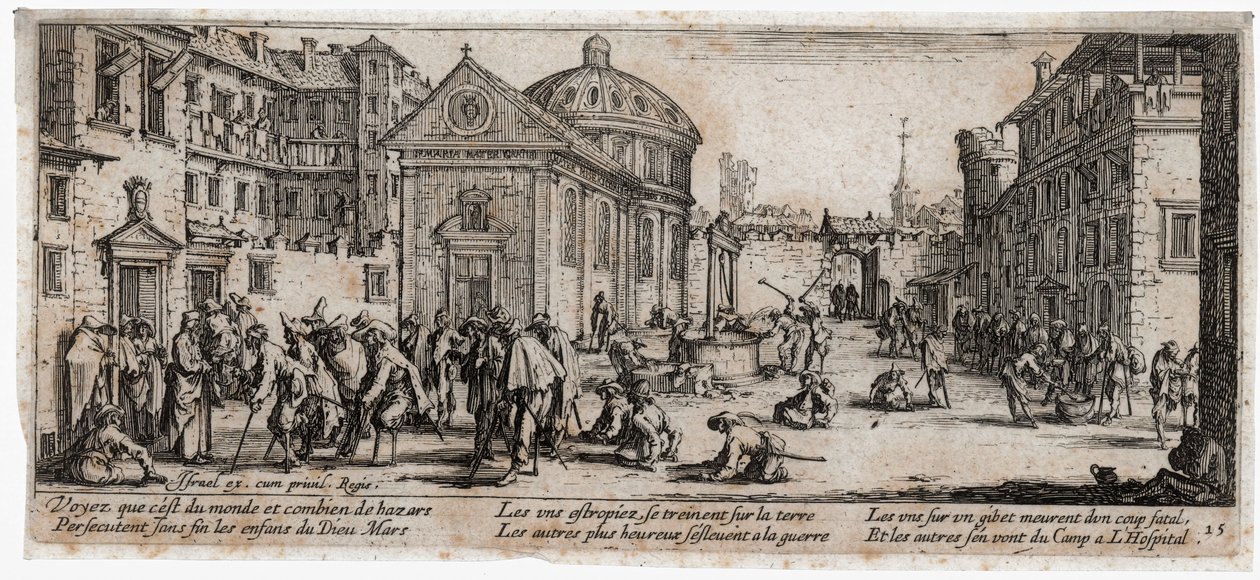 Le miserie e le disgrazie della guerra ... (incisione) da Jacques Callot