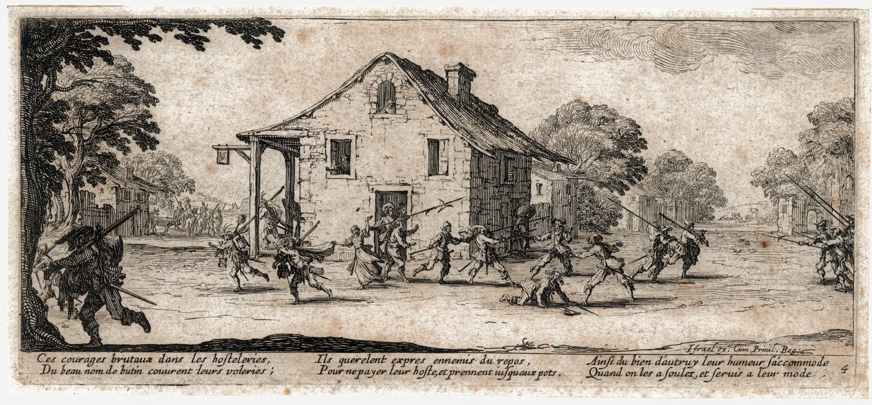 Le miserie e le disgrazie della guerra ... (incisione) da Jacques Callot